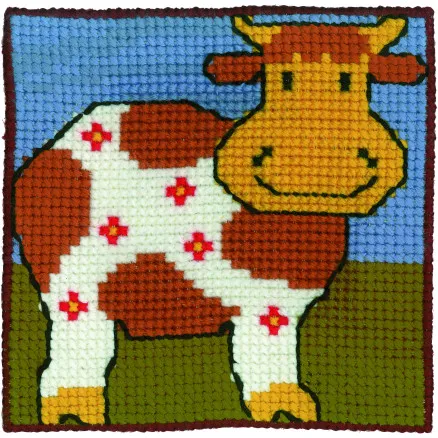 Permin Kirjontapaketti Lasten Stramaj Lehmä 25x25cm