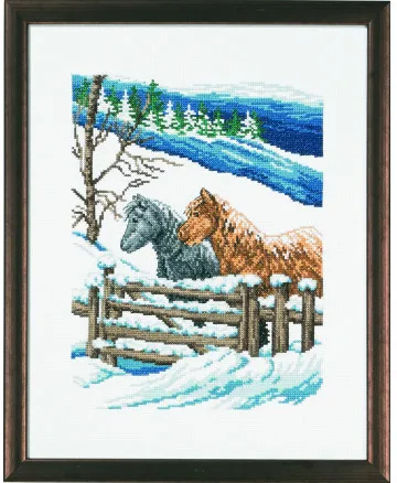 Permin Kirjontasarja Kuva Talvitarha 29x37cm