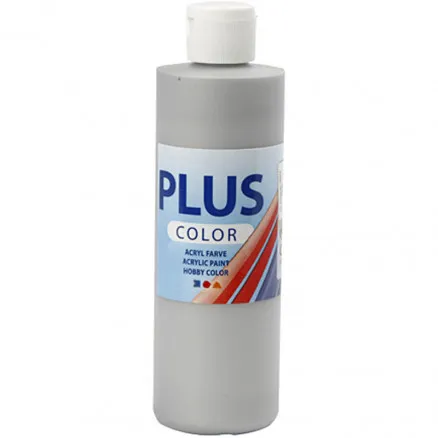 Plus Color -askartelumaali, hopea, 250 ml/1 pullo