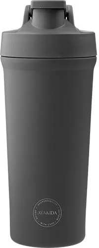 Shaker-pullo 750 ml Tummanharmaa